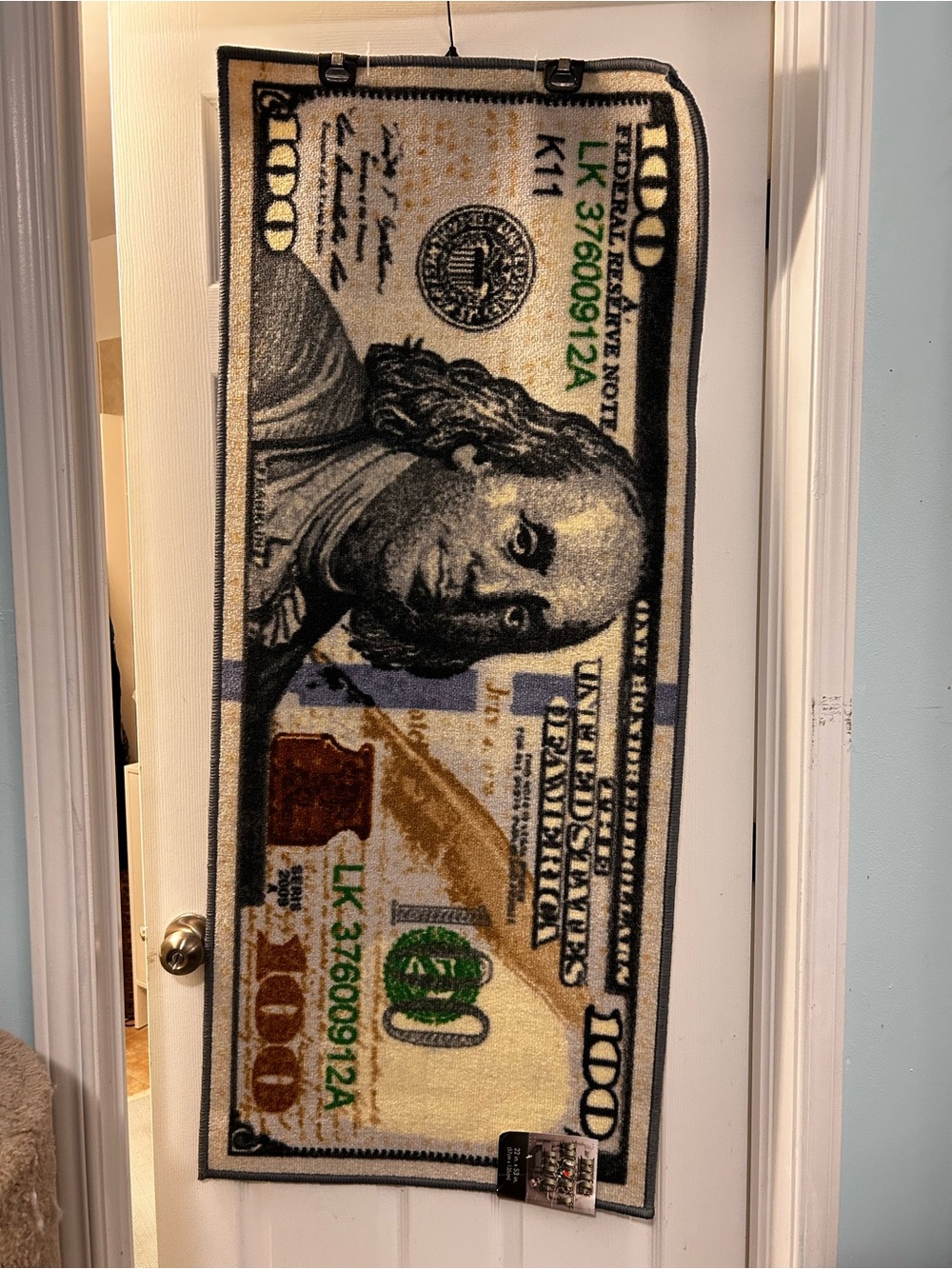 New York Decorative Hundred Dollar U.S. Bill Rug - Brand New Benjamin